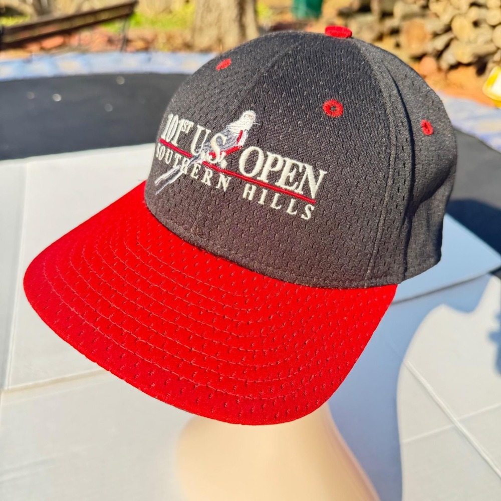 Vintage New Era 2001 US Open Southern Hills Tulsa Golf Hat Mesh Strapback USA